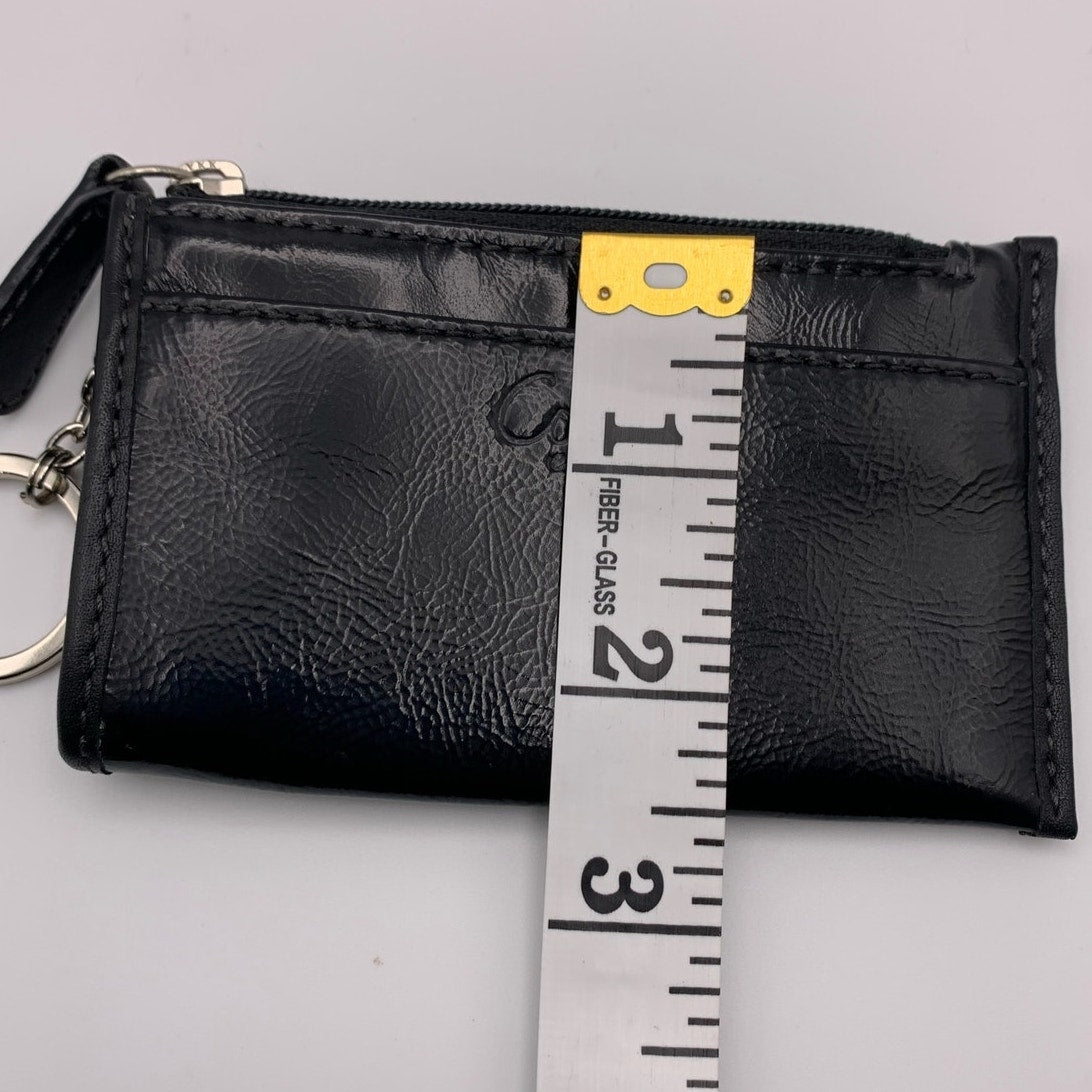 COACH Black Patent Leather Coin Purse / Cardholder