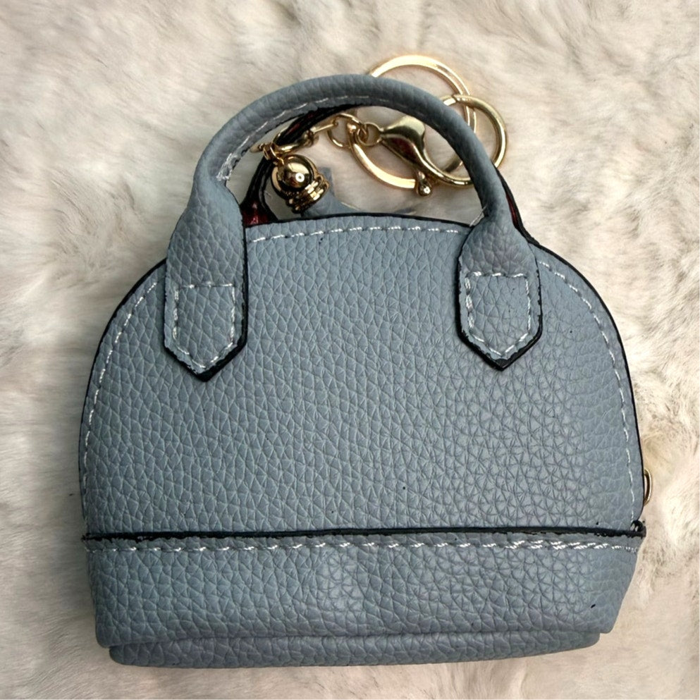 Mini Tote Bag Keychain Coin Purse Mini Pouch Zipper Fashion Charm Bag Charm