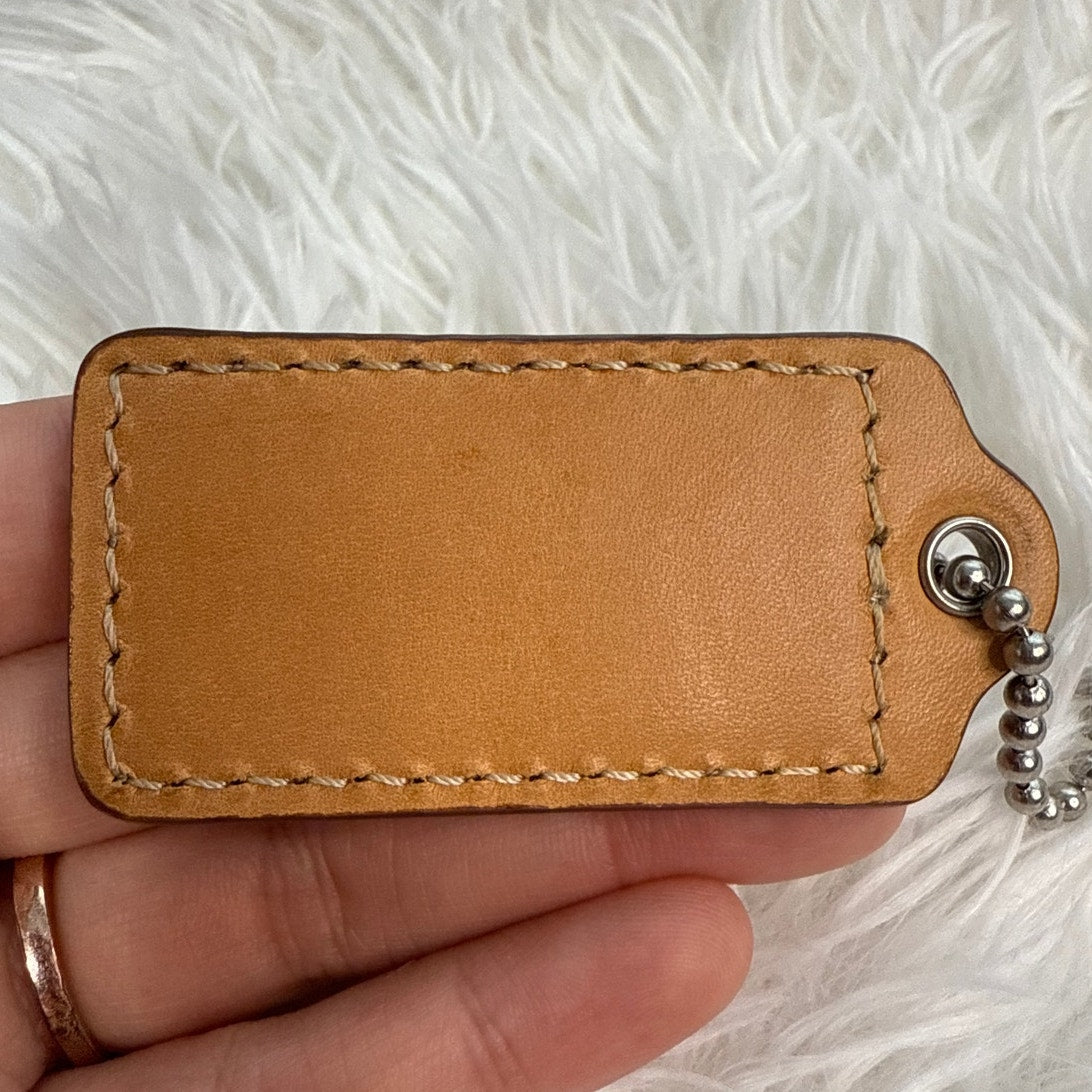 2" Coach Fob Bag Charm Hang tag Hangtag