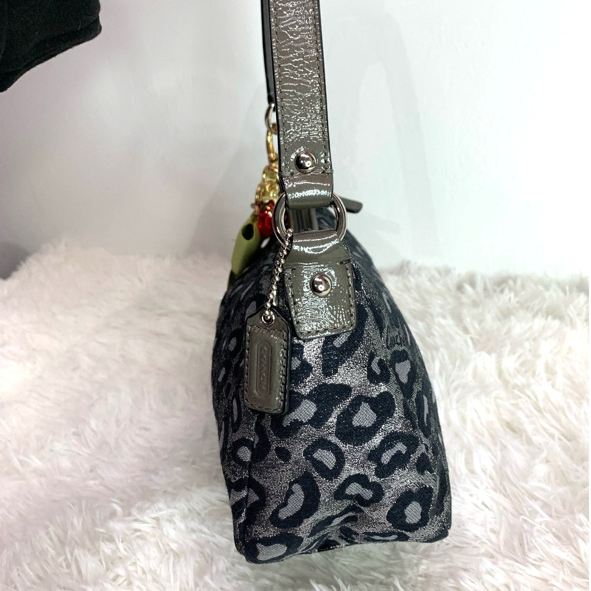 y2k COACH Leopard Silver Mini Purse shoulder bag