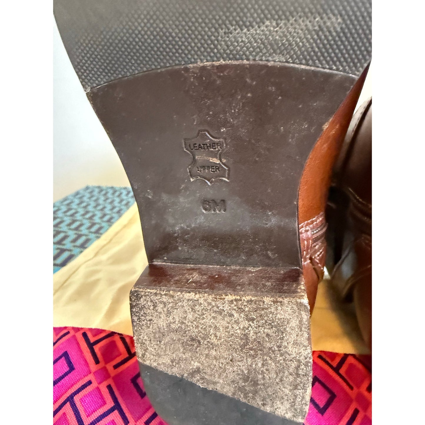 Tory Burch BRITA Riding Boot, Sienna Brown Leather Wmns Sz US6M, MSRP$495