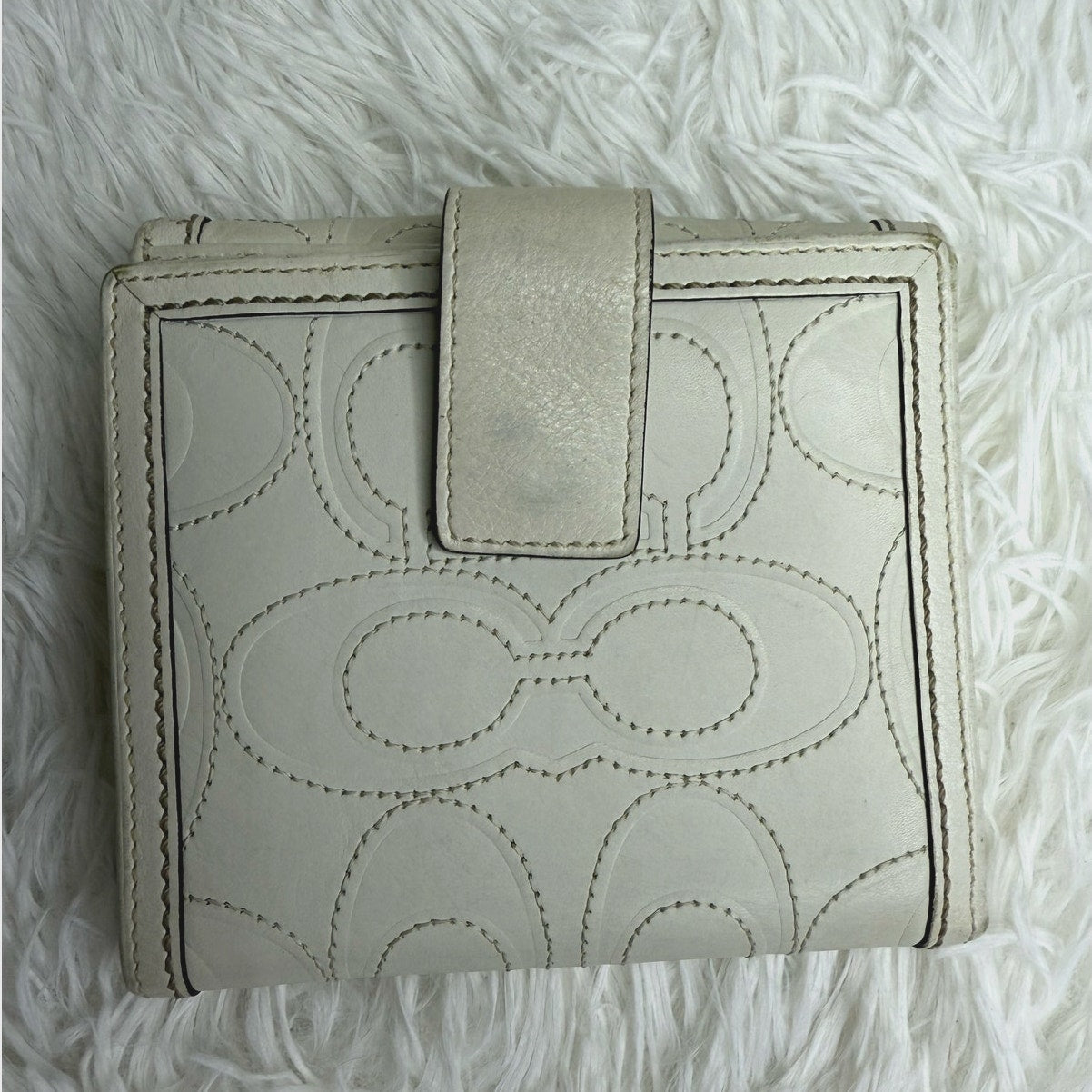 Vintage COACH light Cream / Bone white Wallet