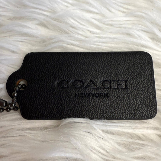 2" COACH Black Fob Bag Charm Hang tag Hangtag