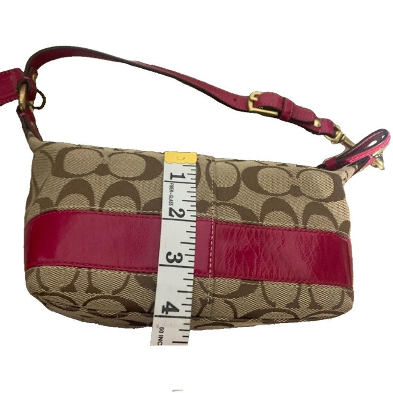 y2k COACH Stripe Signature Canvas Small Purse