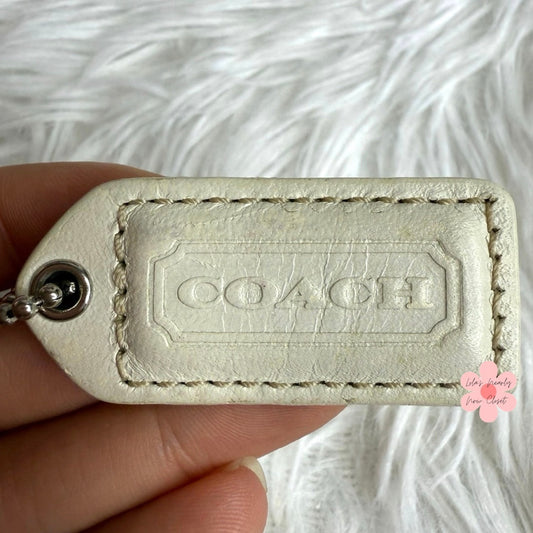 y2k 1.5" COACH Fob Bag Charm Hang tag Hangtag