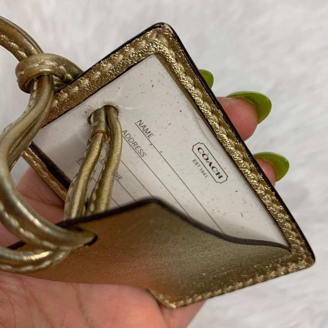 COACH Luggage Gold Tag Bag Picture