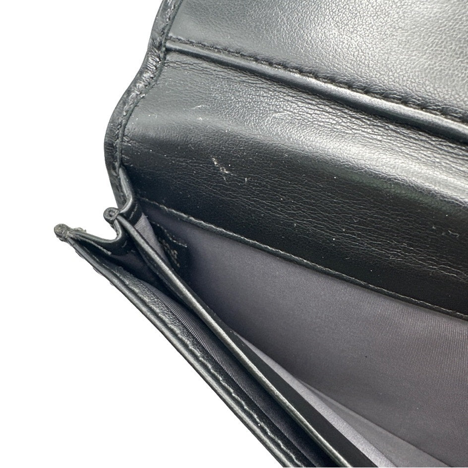 COACH Black Signature Canvas Ashley Wallet