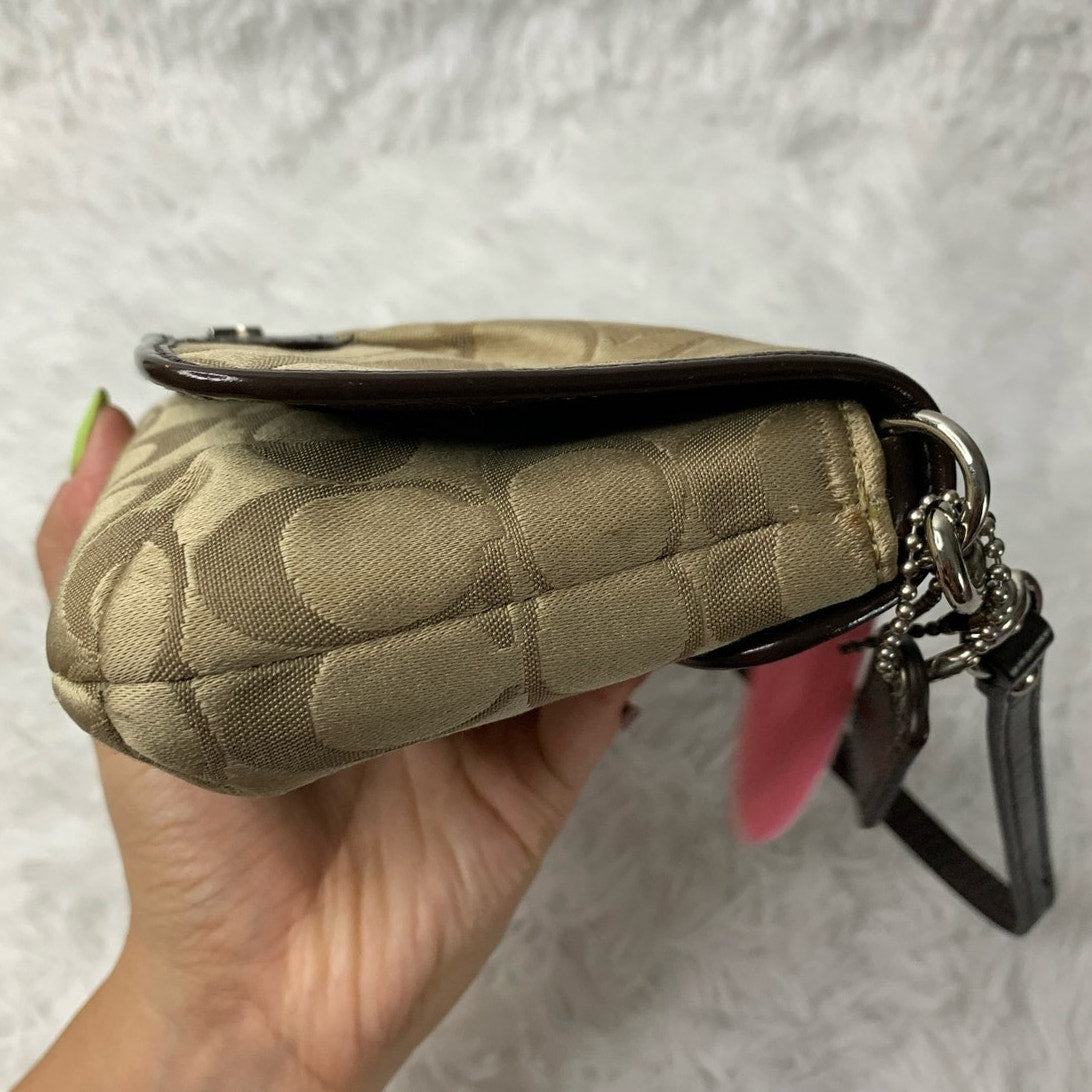 y2k Coach Brown Ashley Mini Purse Wristlet