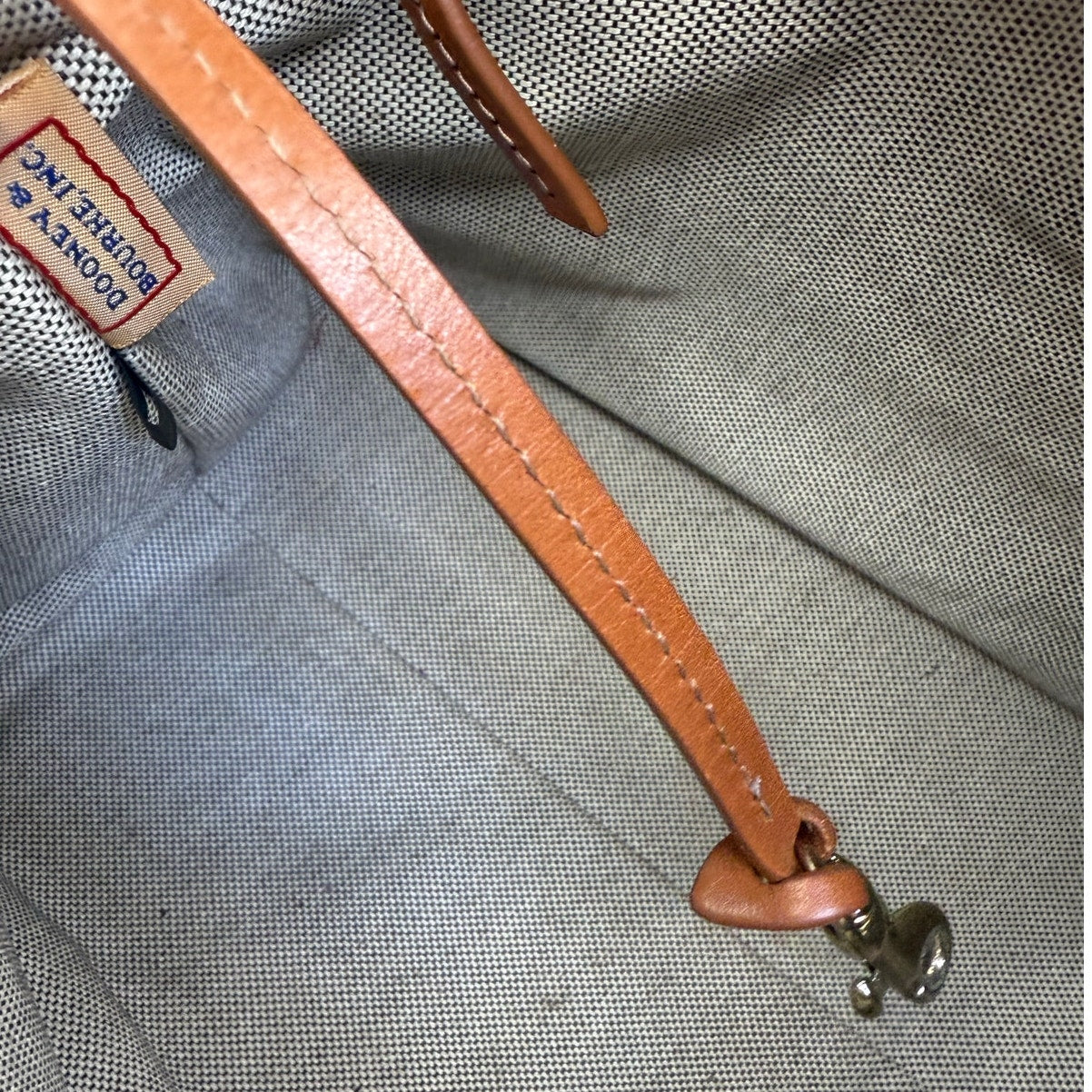 DOONEY & BOURKE Pebbled Leather Shoulder Bag with Pouch