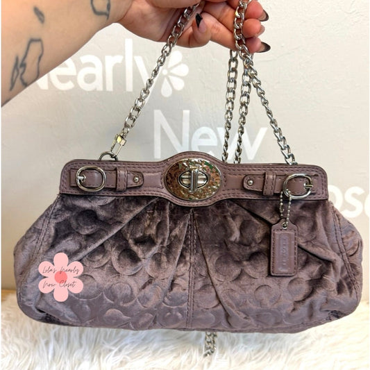 RARE y2k COACH Turnlock Garnet Mini Purse Clutch Handbag