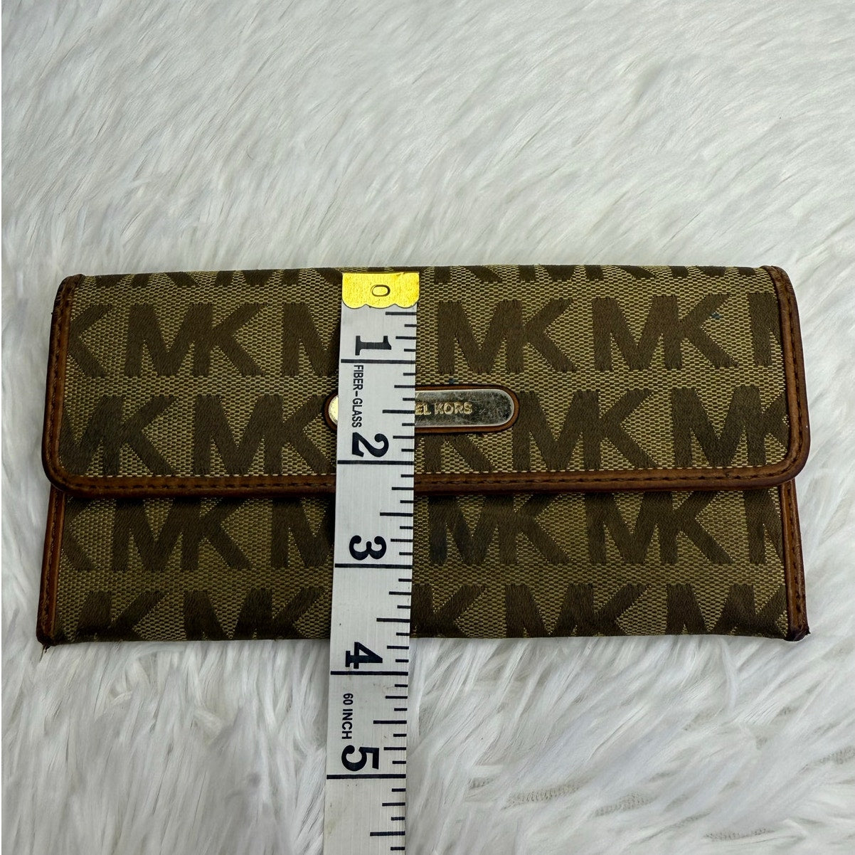 SALE Michael Kors Brown Signature Canvas Slim Wallet