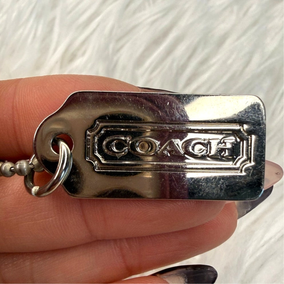 1" COACH Metal Fob Bag Charm Hang tag Hangtag