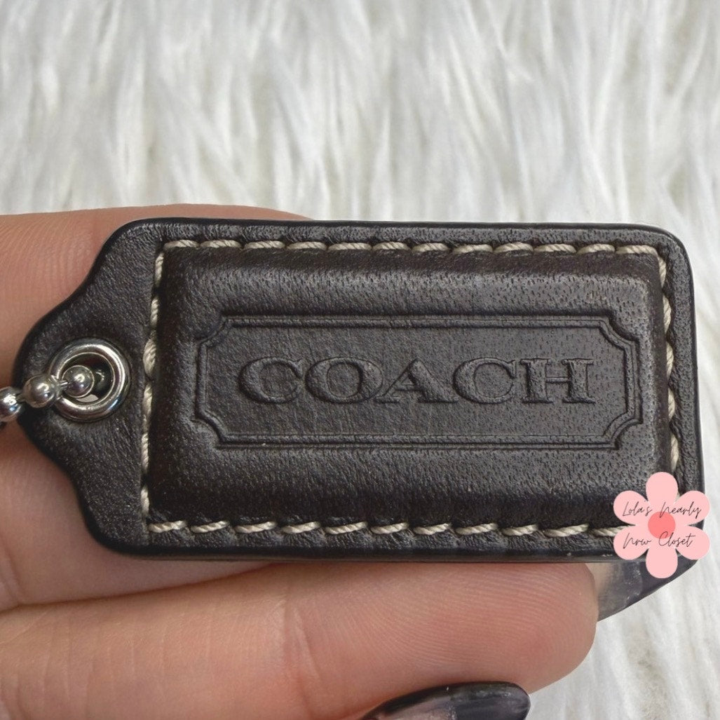 1.5" COACH Fob Bag Charm Hang tag Hangtag