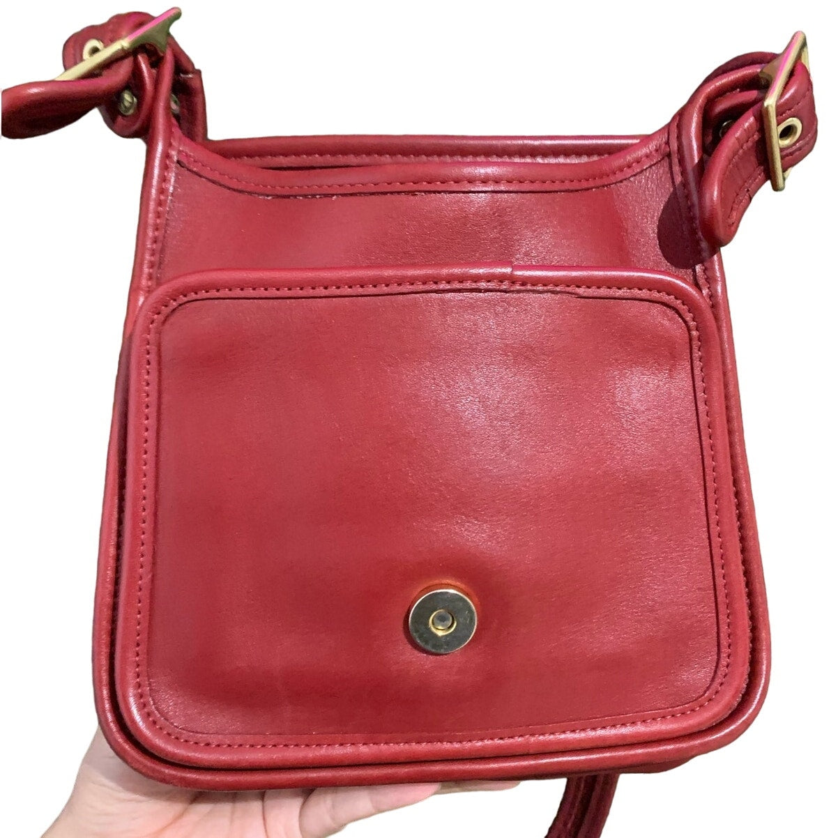 Vintage COACH Red Legacy Medium Studio Flap Crossbody Bag 9145