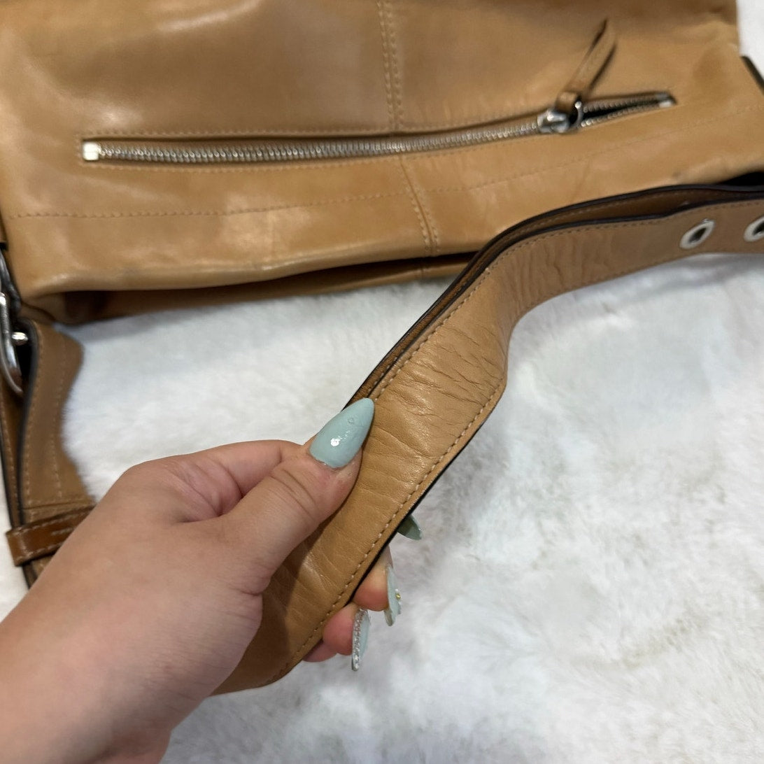 Coach F15064 Leather Duffle Crossbody Shoulder Bag