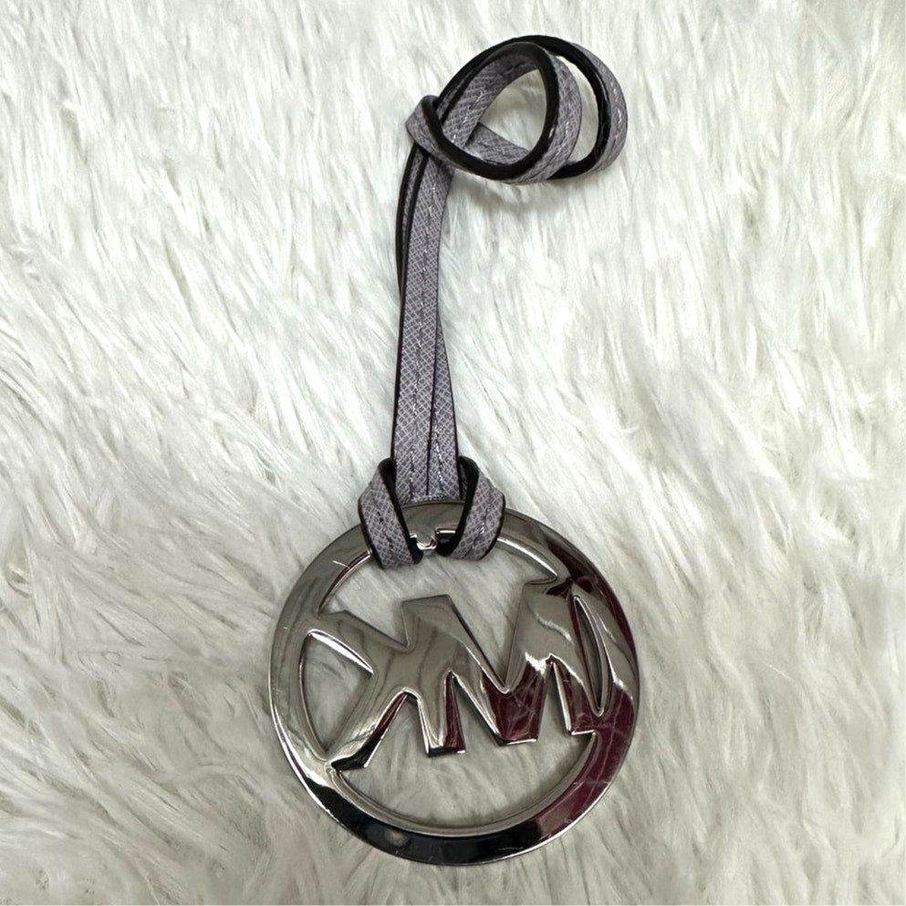 Michael Kors Silver Gray Logo Bag Charm