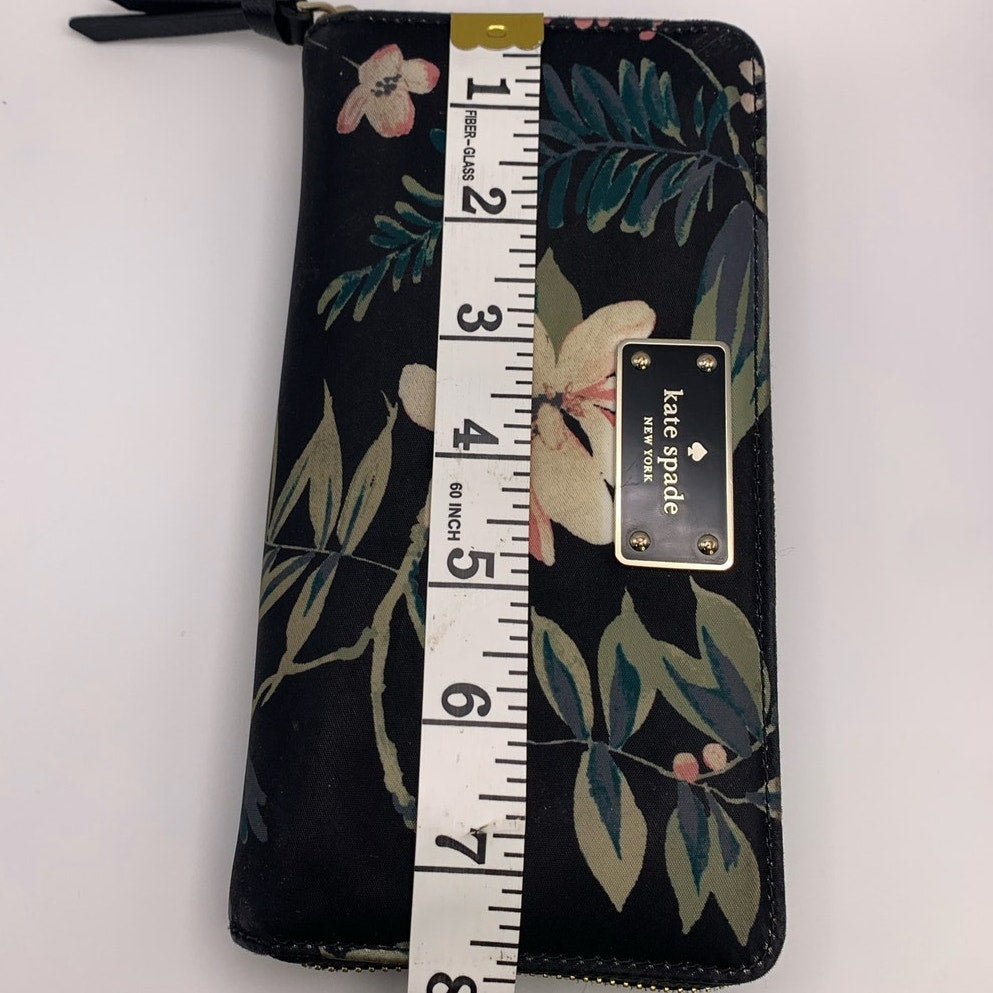 Kate Spade New York Black Wilson Road Botanical Neda Wallet