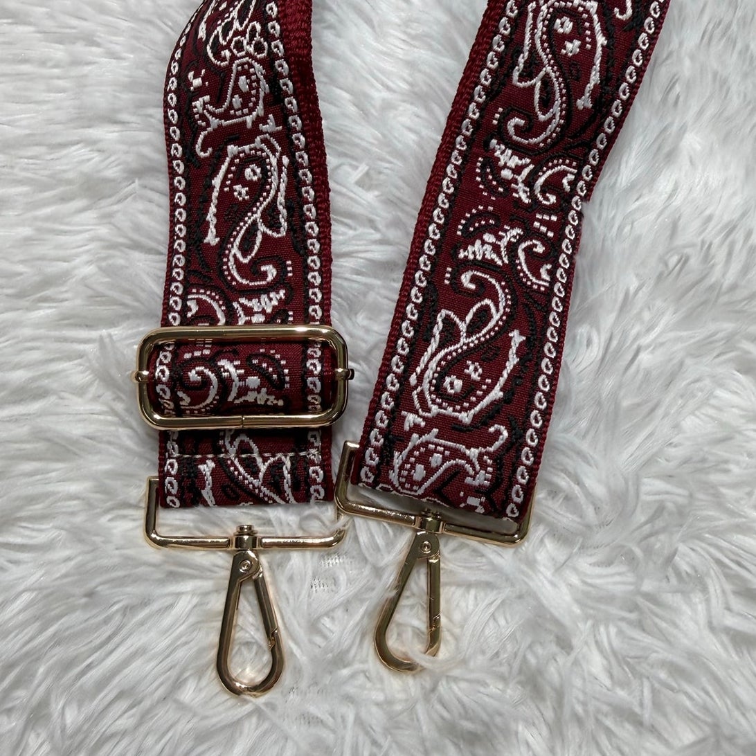 Paisley Bandana Purse Strap Adjustable Canvas Guitar Strap