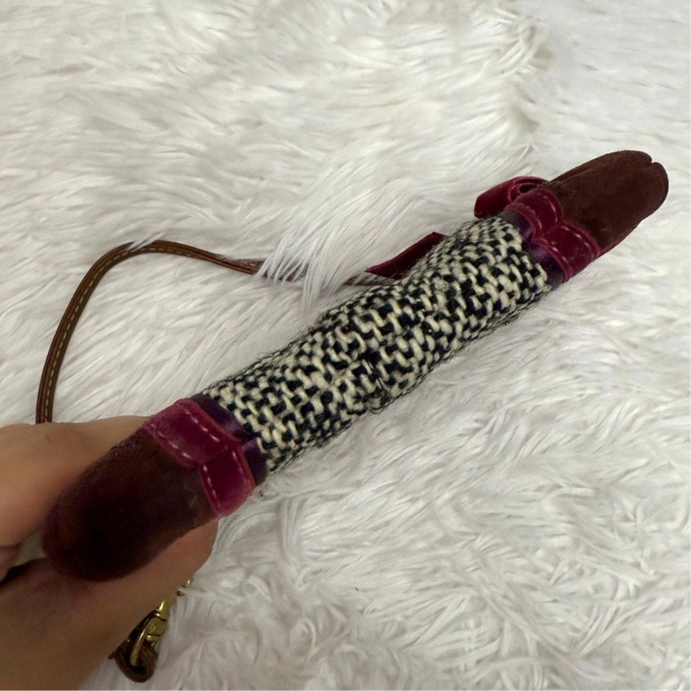 COACH y2k Limited Edition Soho Tweed Ribbon Bow Mini Purse Bag Charm