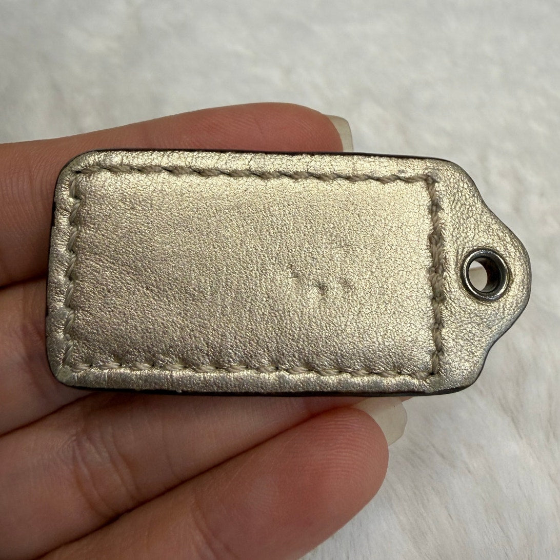 1.5" COACH Purple Fob Bag Charm Hang tag Hangtag