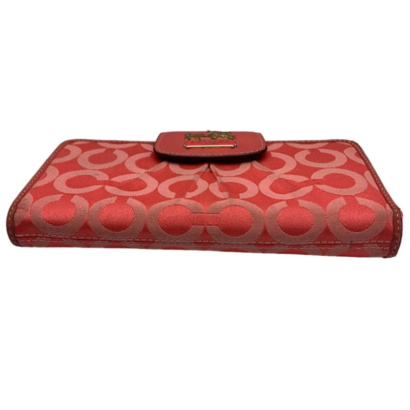 y2k COACH Carriage Signature Canvas Wallet