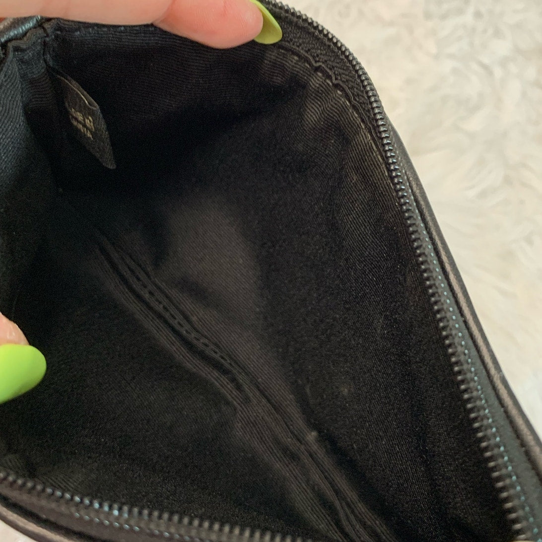 y2k COACH Black Gray Signature Canvas Wristlet