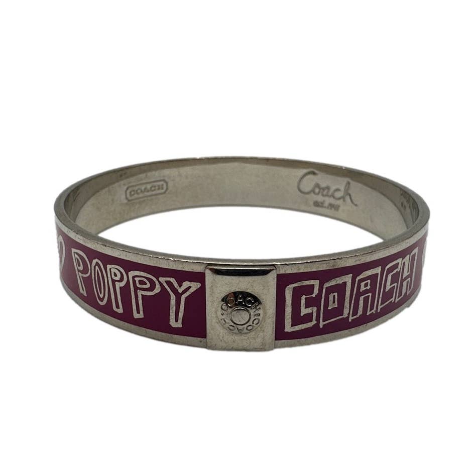 COACH Poppy Purple Signature Bangle Bracelet