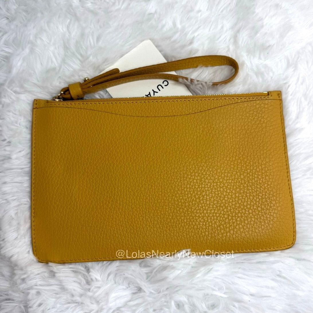 NWT CUYANA Turkey Mustard Wristlet