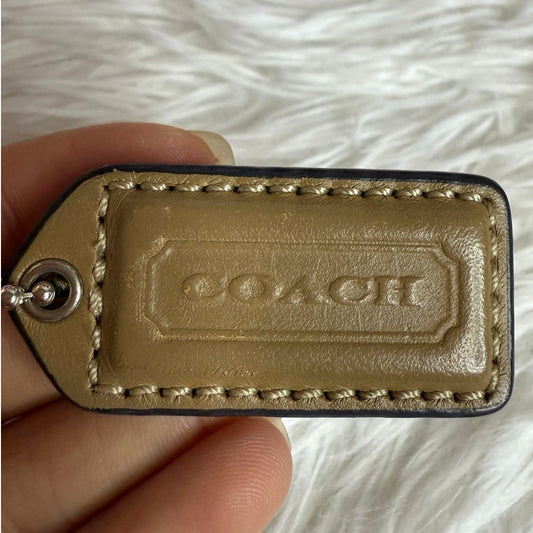 2" y2k COACH Vintage Fob Bag Charm Hang tag Hangtag