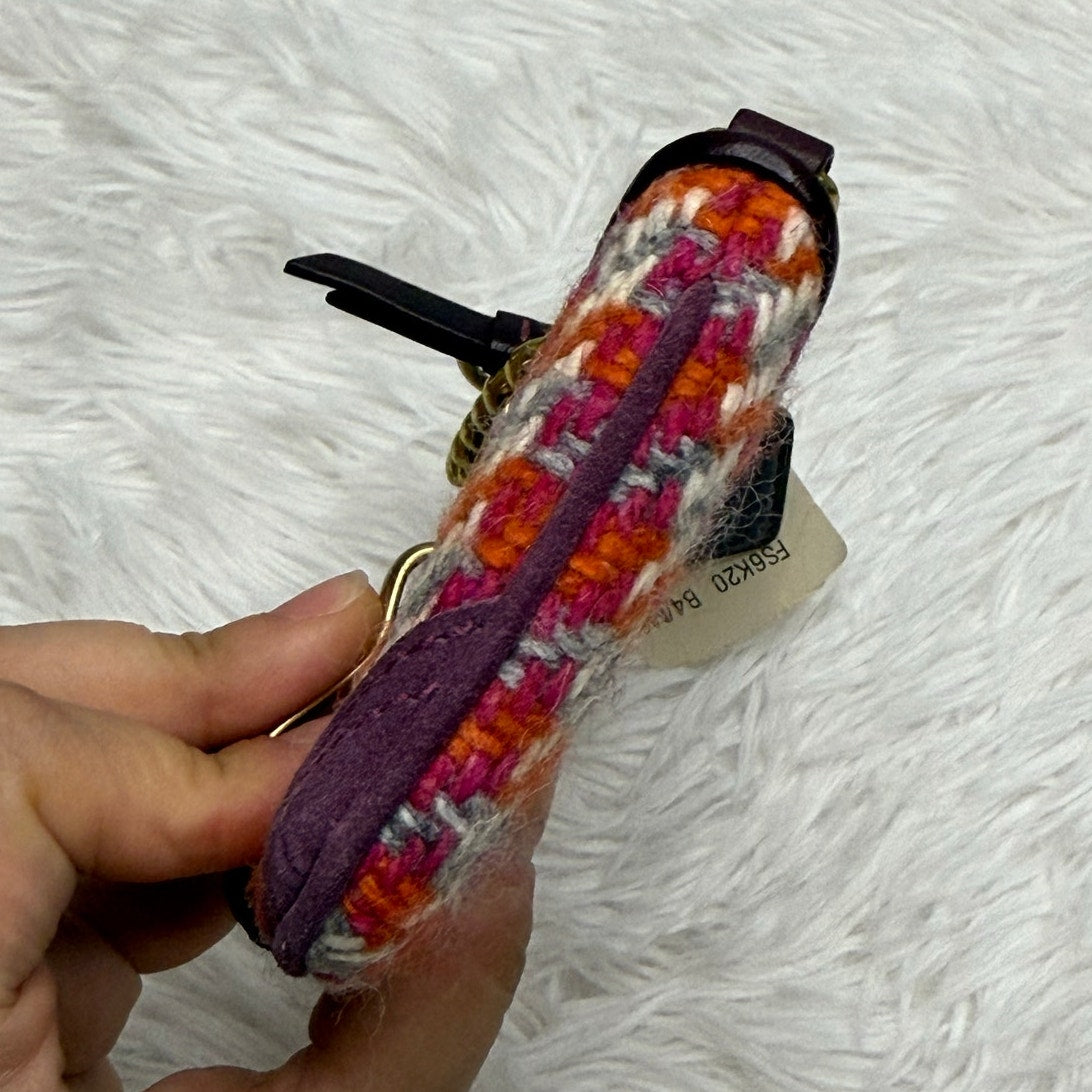 NWT Vintage COACH y2k Rare Hampton Houndstooth Coin Purse Bag Charm