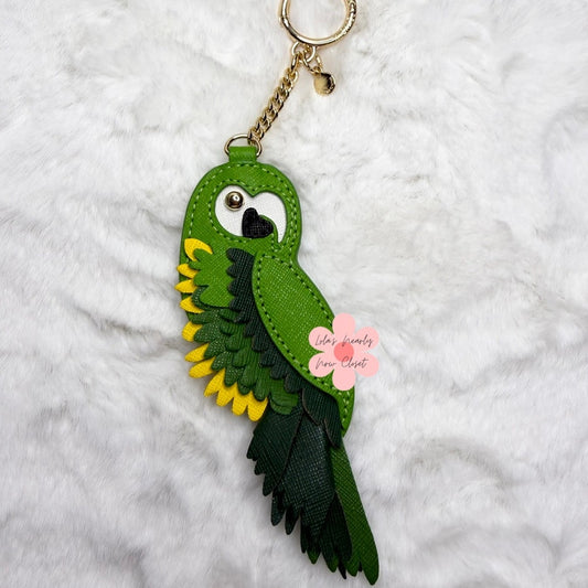 NEW Michael Kors Green Parrot Purse charm Bag Charm Key Fob