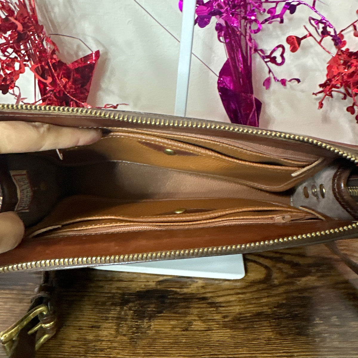Vintage Dooney and Bourke Black and Brown Crossbody