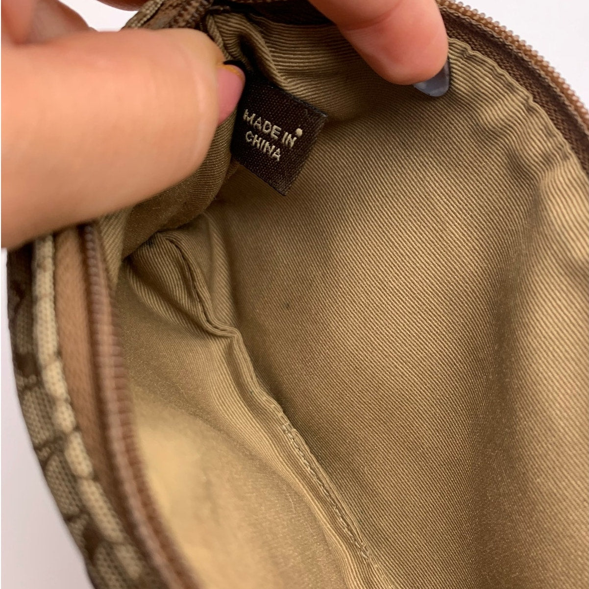 y2k COACH Brown Signature Canvas Wristlet