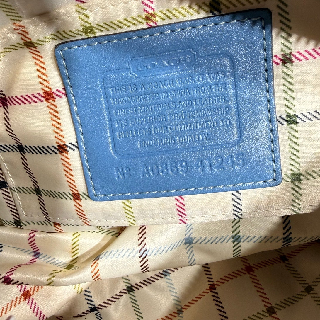 y2k COACH Vintage Kisslock Stripe Top Handle Mini Purse