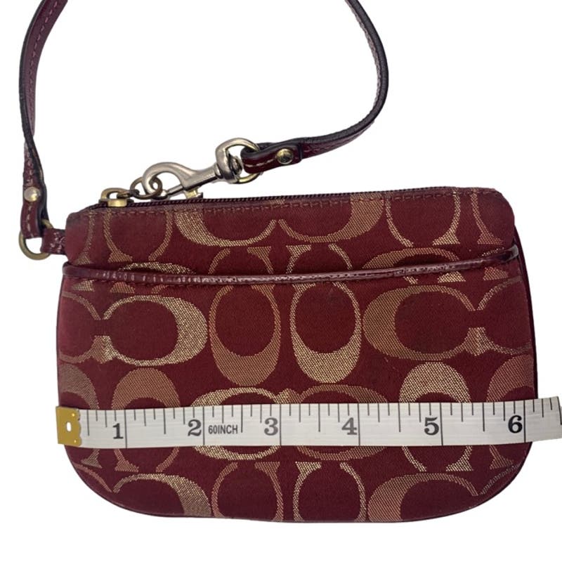 COACH Signature Canvas Wristlet