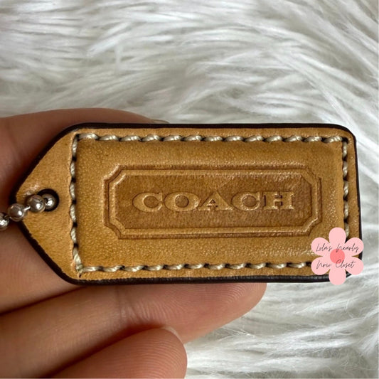 1.5" y2k COACH Fob Bag Charm Hang tag Hangtag