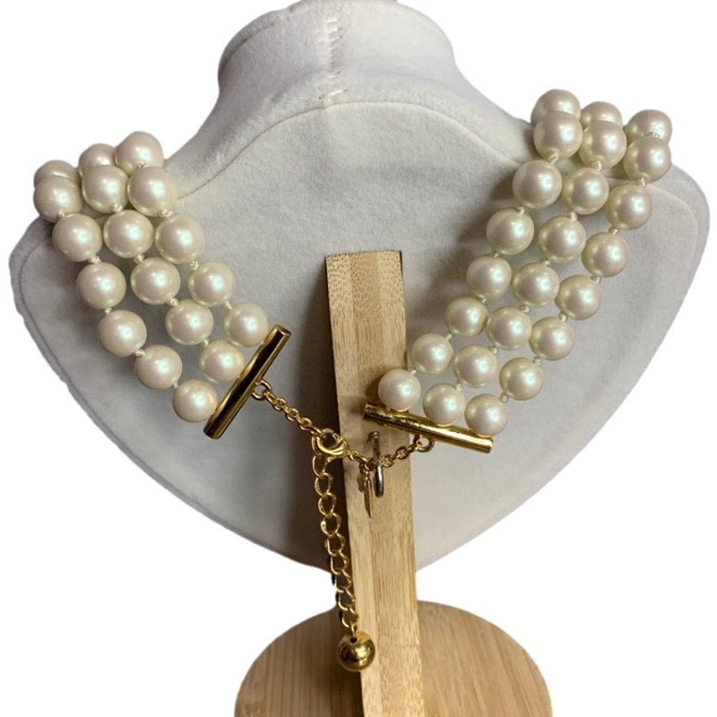 KATE SPADE New York Moon River Simulated Pear Pave Bow Rose Gold Tone Necklace