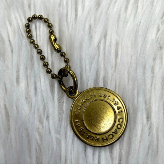 1" Coach Metal Circle Replacement Hangtag Hang Tag Bag Charm