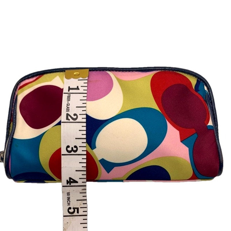 COACH Multi-color Nylon Cosmetic Case Make up Bag Pouch