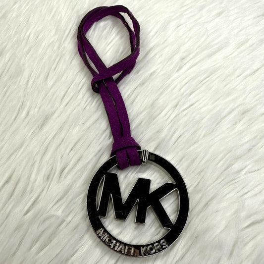 Michael Kors Purple Silver Suede Bag Charm