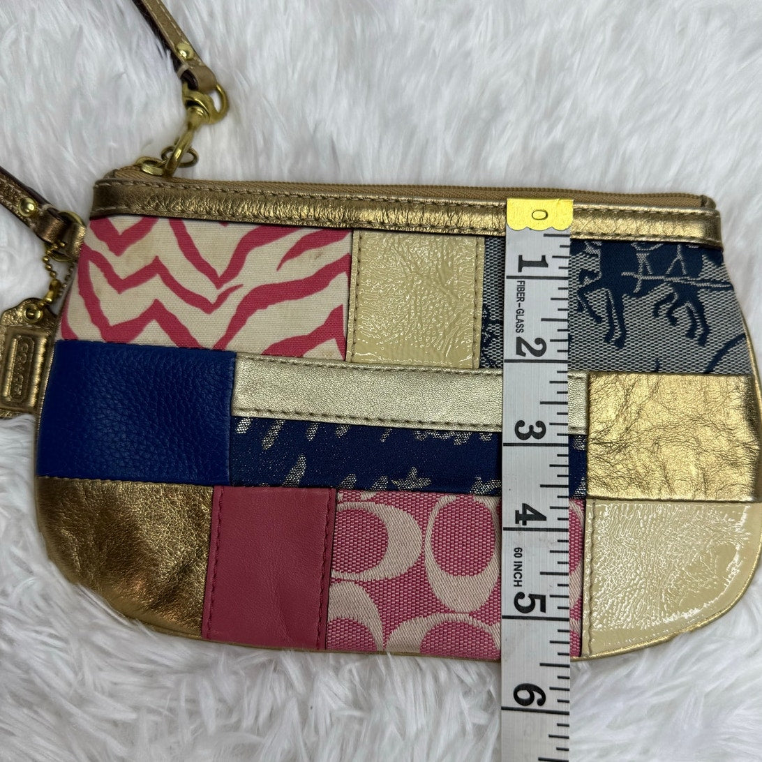 COACH Multicolor Patchwork wristlet