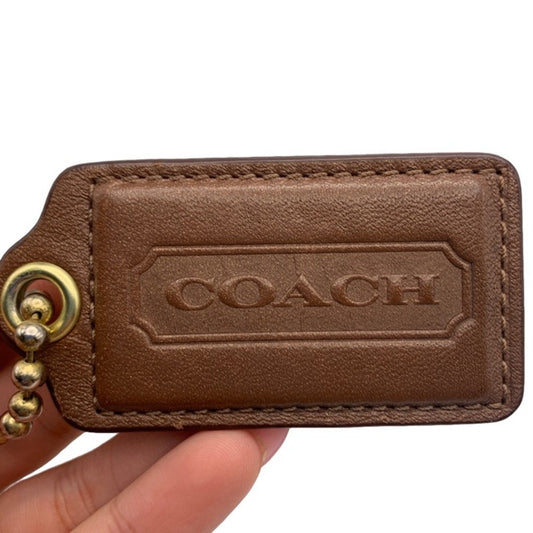 COACH Brown HangTag Bag Charm Fob