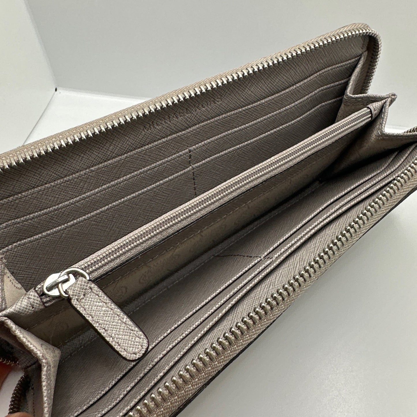 MICHAEL KORS Gray Zip Around Wallet