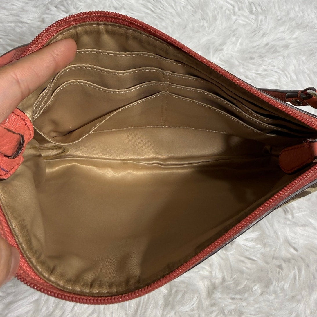 COACH Campbell Signature Laura Mini Purse Wristlet F51661