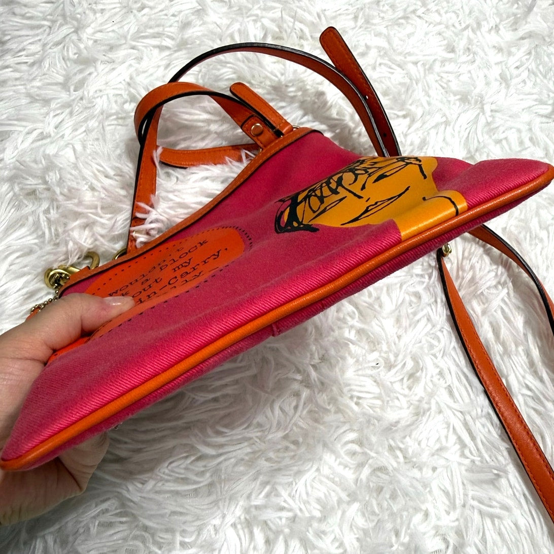 COACH Bonnie Cashin Tribute Canvas Crossbody with Kisslock Front Pocket