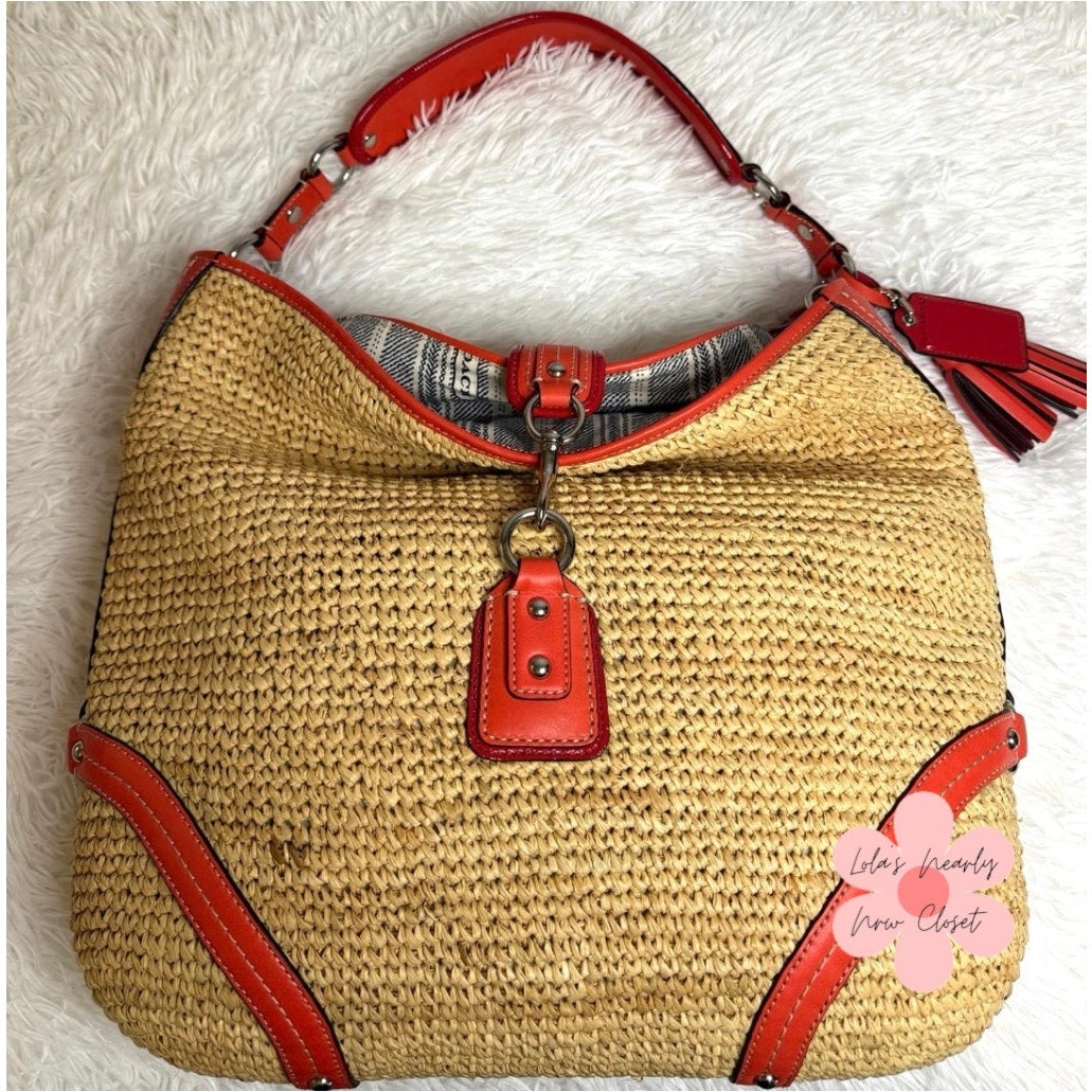 NWT COACH Straw Dogleash 22906 Hobo Shoulder Bag