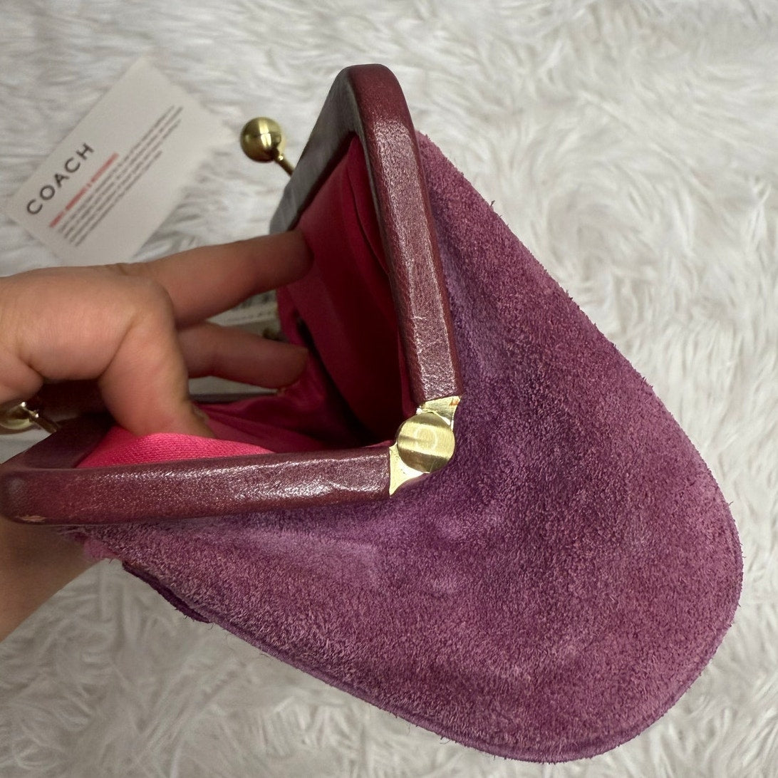 NWT COACH Hampton Houndstooth Kisslock Wristlet