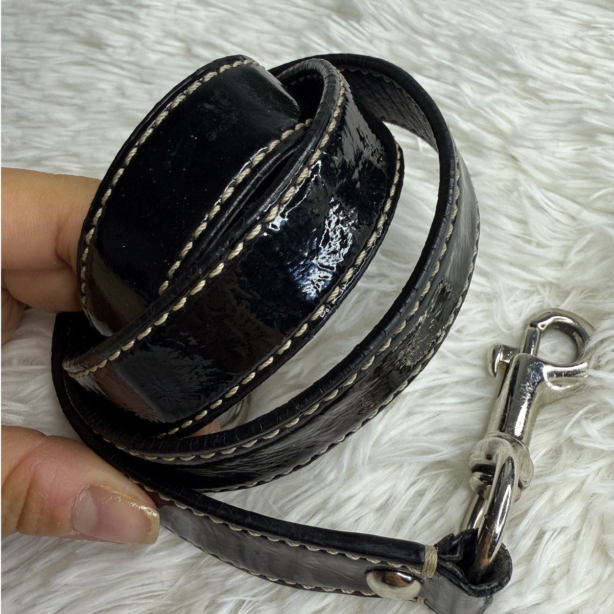 Black Patent Leather Replacement Strap