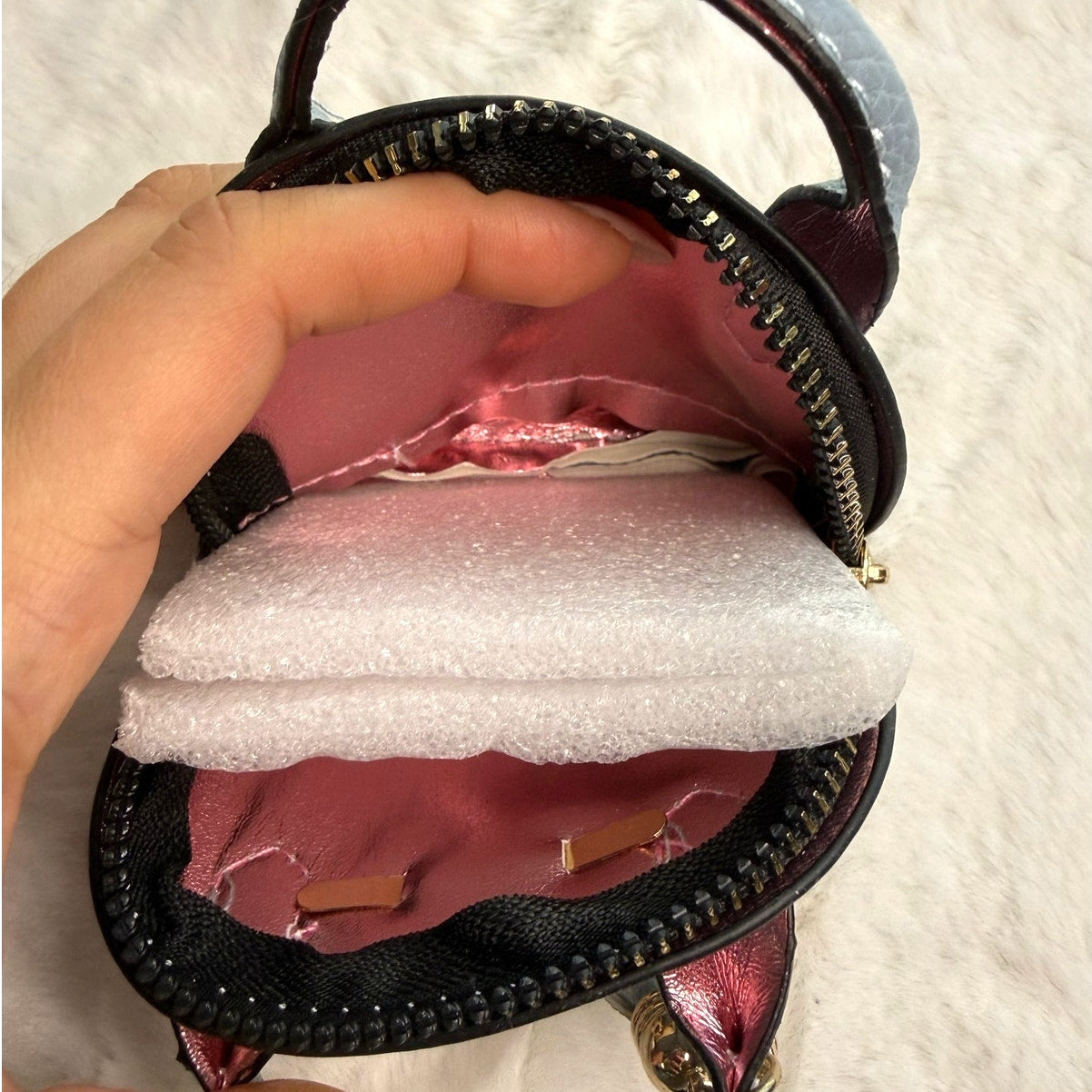 Mini Tote Bag Keychain Coin Purse Mini Pouch Zipper Fashion Charm Bag Charm