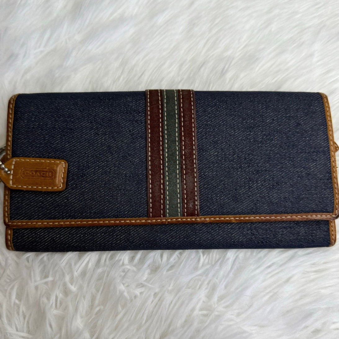 Vintage COACH y2k Denim Wallet Wristlet